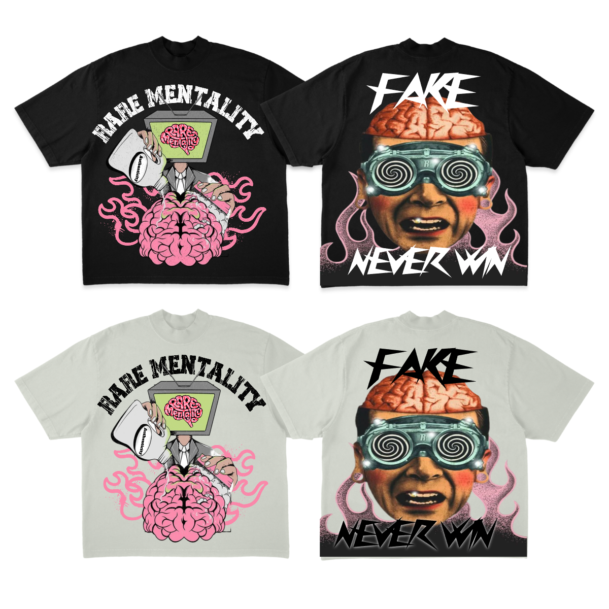 Rare Mentality "Fake Never Win" Tee